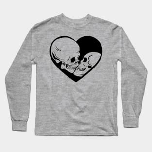 Skull Lovers Heart Long Sleeve T-Shirt